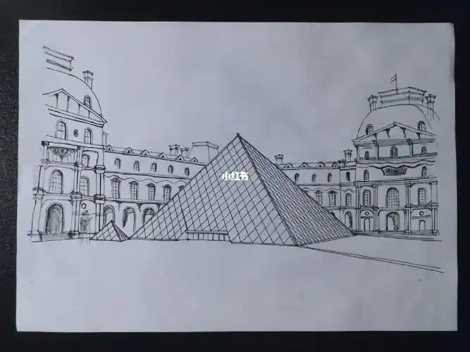 手绘日常🧐 巴黎卢浮宫博物馆外观