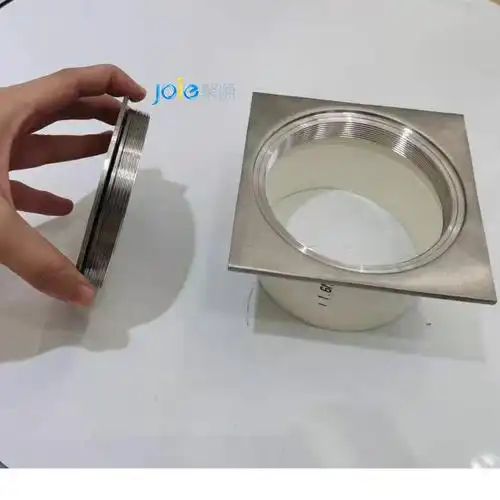 聚源厂家304不锈钢4厘清扫口地漏户外阳台防臭下水管检查排污口