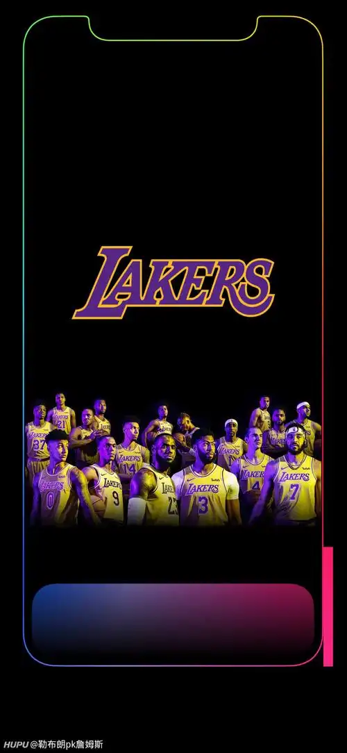 用jrs的图做了个黑色系的湖人壁纸.喜欢的可以拿走