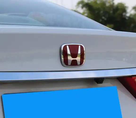 于汽车改装车标logo 红色标志 车身装饰件 后尾车标 14-15款新飞度