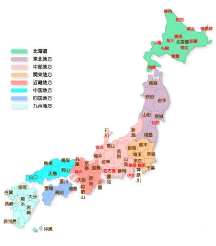 日本地图