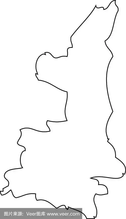 地图中国地区-陕西