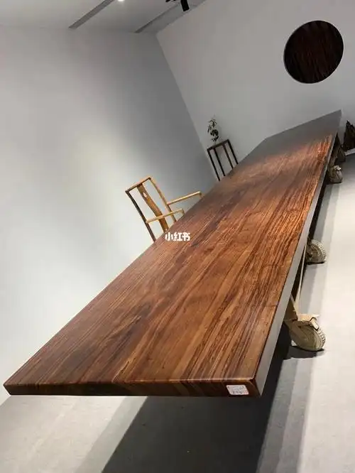 整块原木 做会议桌非常好 乌金木5米大板_实木_家具_茶桌_实木大板_家