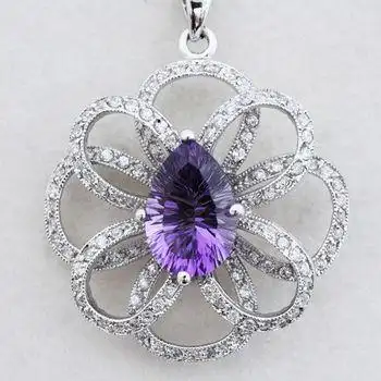 戴芬妮 花漾紫水晶坠