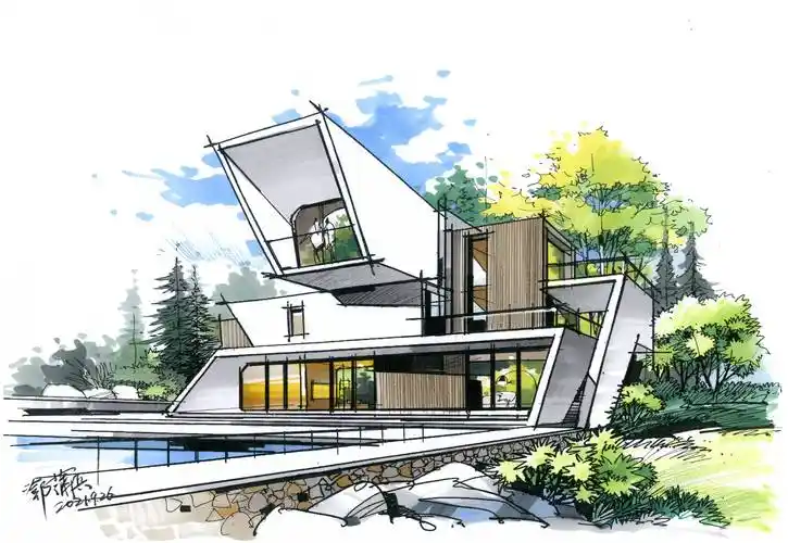 艺术设计考研·建筑马克笔表现教程_画面_进行_步骤