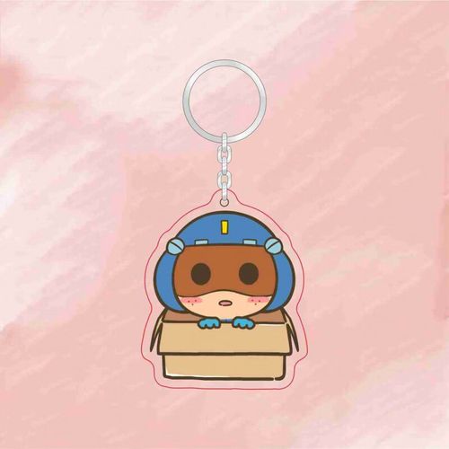 京噶开心超人可爱挂件钥匙扣动漫周边情侣闺蜜生日礼物挂件 粗心超人