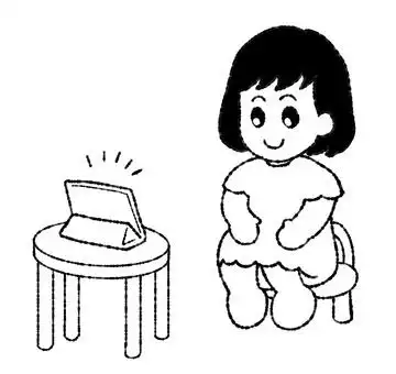 照片素材(图片): 孩子看著平板电脑