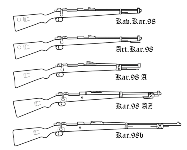 写在98k步枪之前,gew98衍生的那些卡宾兄弟们