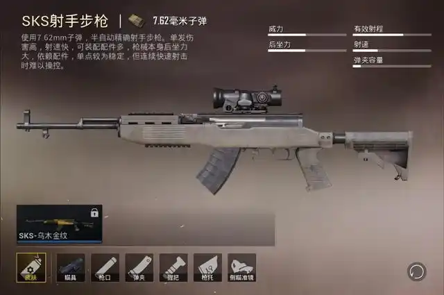 和平精英sks最强配置托腮板都能不要唯独它不能缺