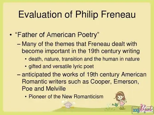 4 全套美国文学精心整理的各个时期作家作品简介philip freneauppt