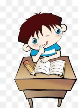 发愁的蓝衣小孩