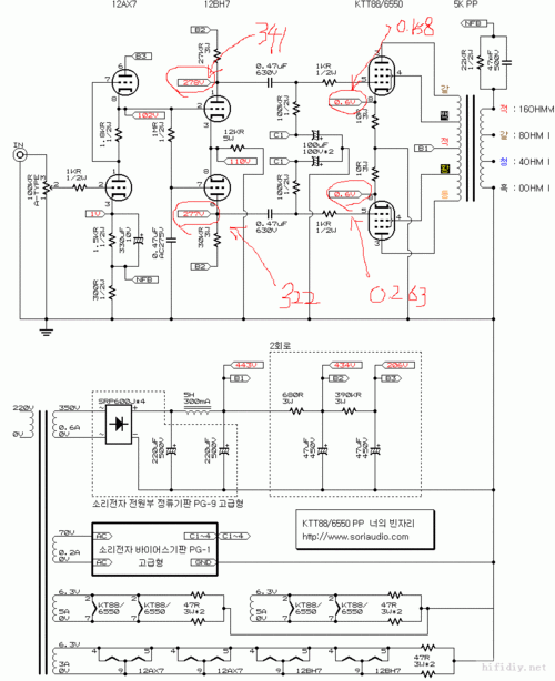 新手请教kt88推挽电压问题万分感谢