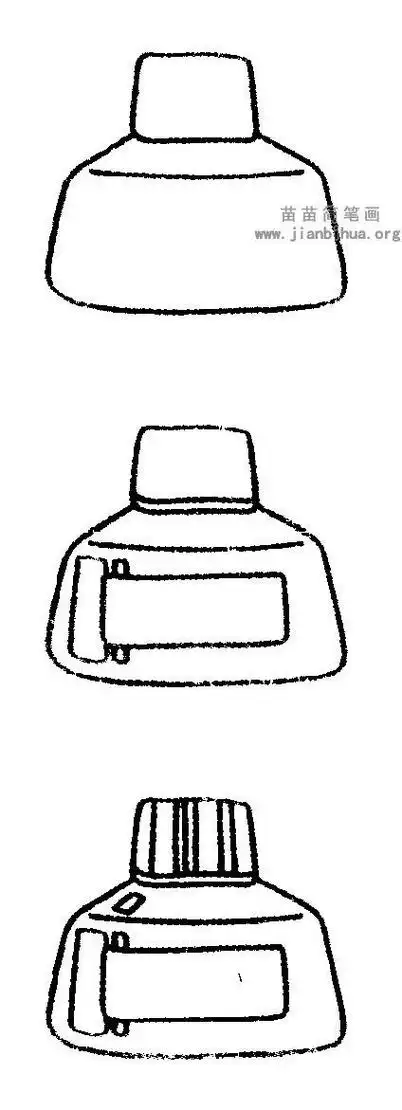 打翻的墨水瓶简笔画