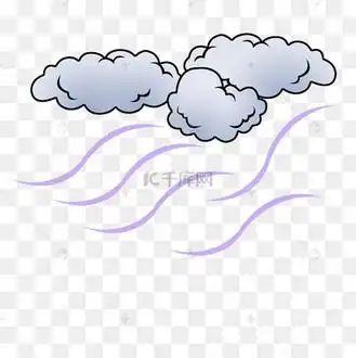 卡通刮风天气插画