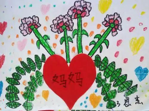 古一幼儿园美术班绘画《送给妈妈的礼物》