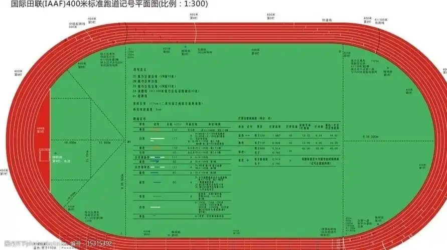 标准跑道平面图图片