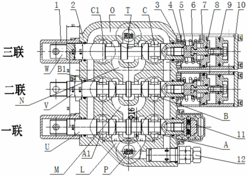 cn209340252u_一种整体式液压多路换向阀有效