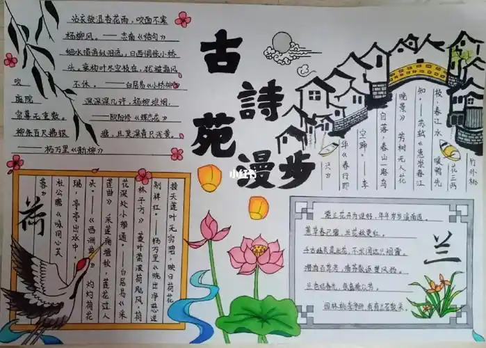 古诗苑漫步手抄报