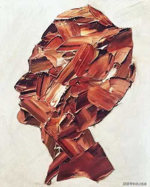 原创被刀刷扫过的容颜抽象艺术家elenagual与她的女性肖像