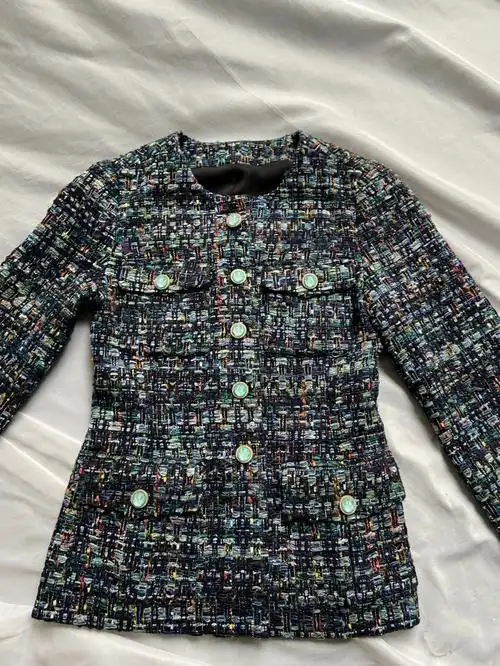 vintage款chanel粗花呢法国进口jules面料