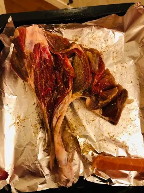 禸禸_樱桃做的生烤羊腿家庭烤箱版