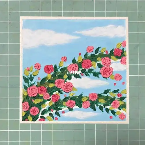 油画棒第57张月季花附色号步骤