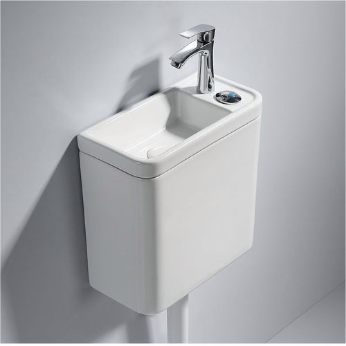 jmgwgo洗手水箱一体陶瓷水箱洗手盆节能便器一体厕所蹲坑冲便器