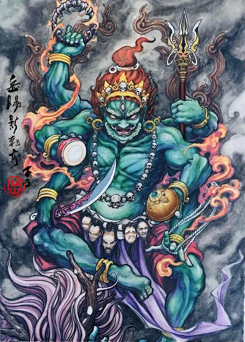 大黑天 不动明王 龙 黑白无常 莲花生 天龙八部#新传统纹身 - 抖音