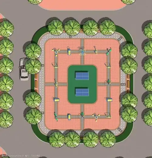 健身场地设计彩平面图片