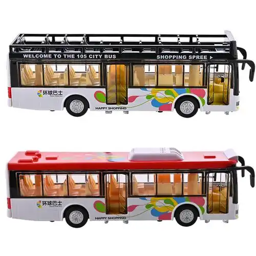 公交车玩具车大号开合金双层巴士男孩多美大巴 车模型
