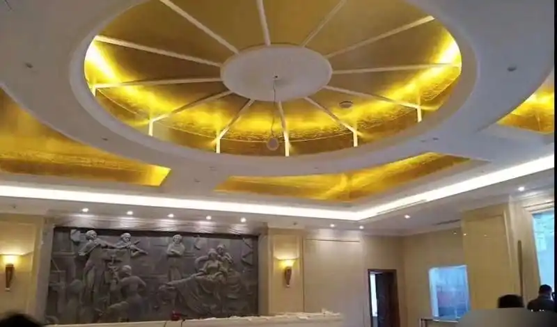 北京酒店贴金箔 别墅贴金 屋顶房顶贴金银箔