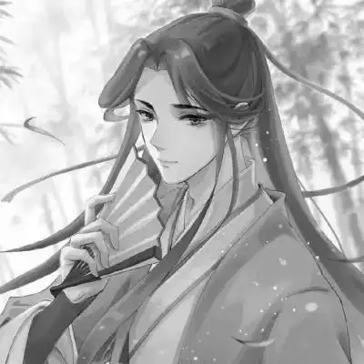 古风人物男生头像黑白帅气图片