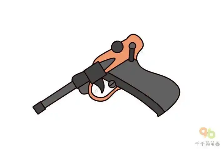 运动会发号枪简笔画