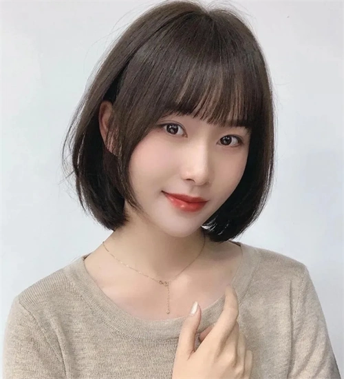 韩式内扣c卷短发 少女感初恋短发_女生短发 - 美发站