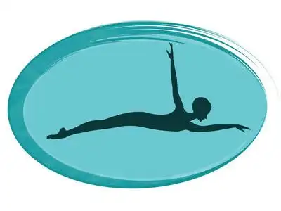 游泳者蓝色图标铁人三项徽章与跑步者和图标矢量图像.