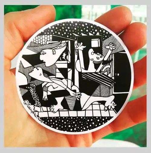 她把世界名画爆改成黑白装饰画,竟然这么好看!