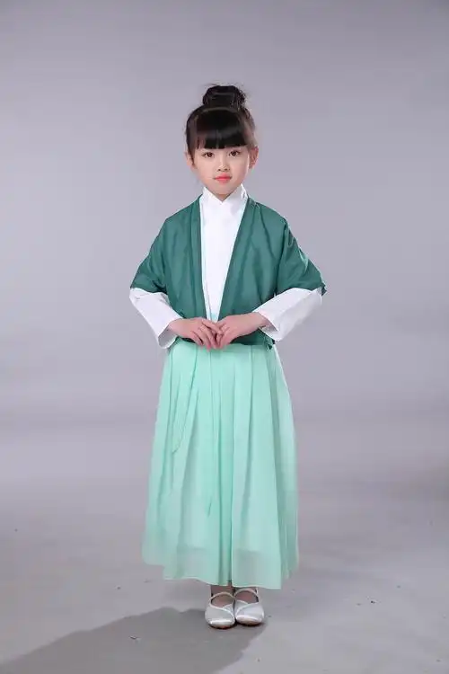 儿童古装服装女童拖尾小贵妃装唐朝公主古代仙女舞蹈cos演出汉服