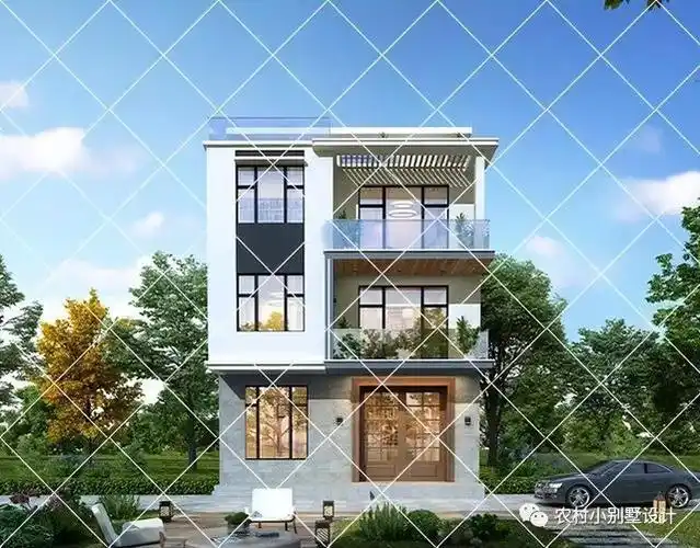 20款三层2开间小户型设计图,农村别墅8x12米最佳户型效果图