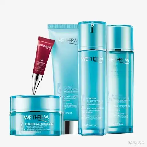 温碧泉护肤品套装png素材透明免抠图片产品实物