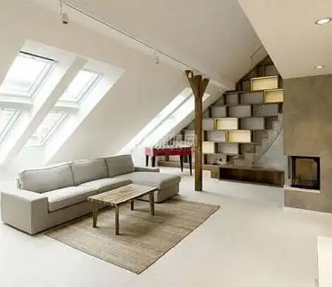 斜顶客厅背景墙效果图 阁楼创意客厅装修设计