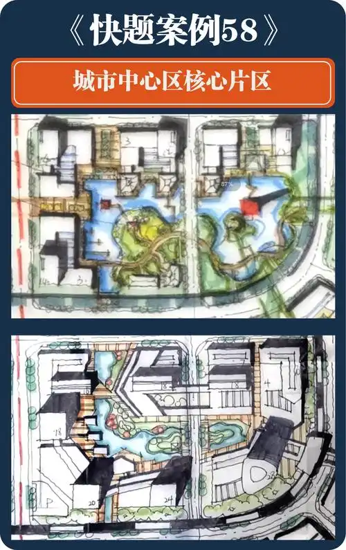 【规划快题案例58】城市中心区核心地块