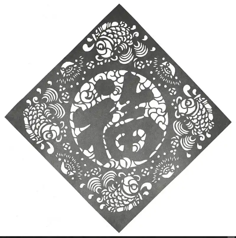 福字底稿图.#剪纸 #刻纸 #非遗传承 #民间剪纸 - 抖音