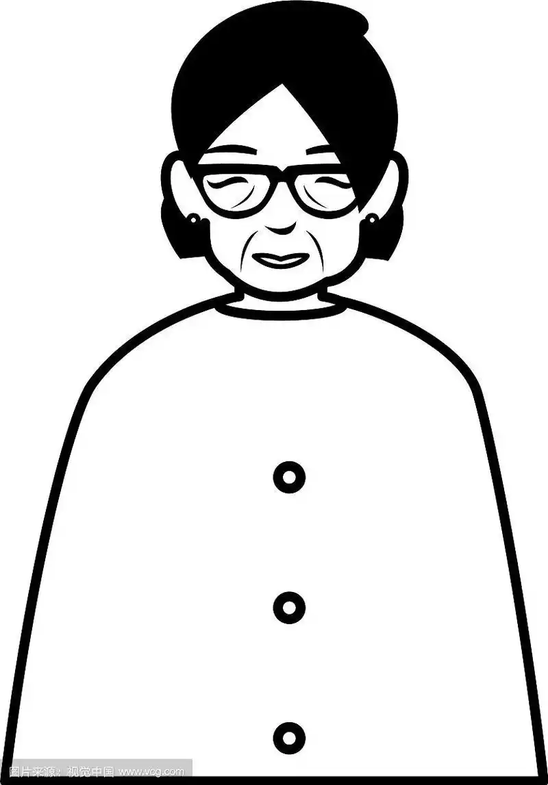 可爱的祖母角色