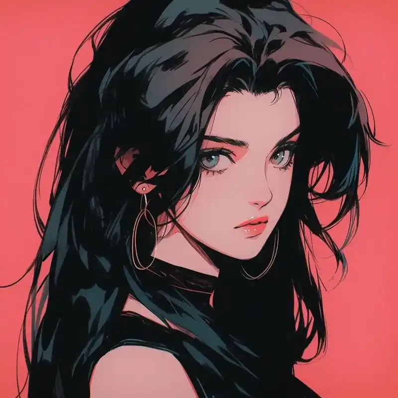 midjourney #超a头像 #动漫女头 #御姐头像  - 抖音