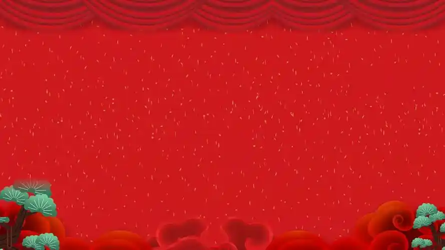 红色中国风中国结ppt模板