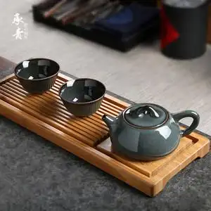 龙泉青瓷茶壶陶瓷功夫茶壶单壶两杯泡茶过滤小壶大号功夫铁胎茶具