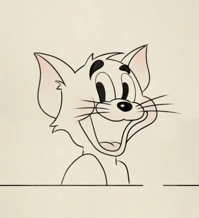 汤姆,猫抓老鼠简笔画‖(17) 临摹 77