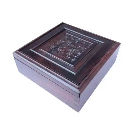 学名卢氏黑黄檀俗称大叶紫檀首饰盒礼品盒