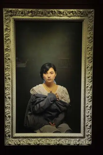 现代珍品--冷军写实油画《小唐》全图