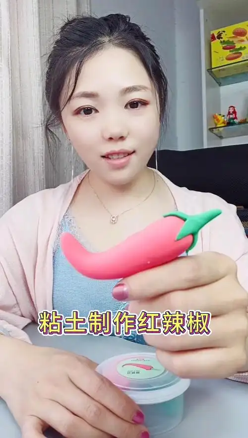 手工制作#超轻粘土教程 — 红辣椒,你们学会了吗?-度小视